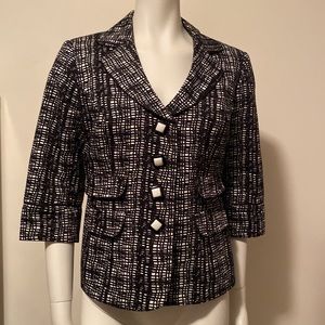 Cleo Petites Size 12 Cotton 97% Spandex 3% Dry Clean 3/4 Sleeve Exc Shape